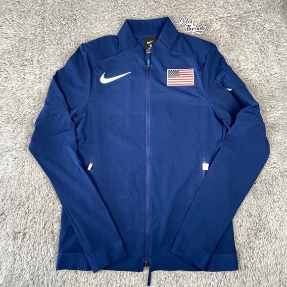 Nike Pro Elite Team USA 2023 Jacket Women Size Small-TALL Navy AO8840-492 - Picture 1 of 6